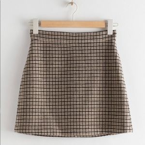 & Other Stories wool blend houndstooth mini.